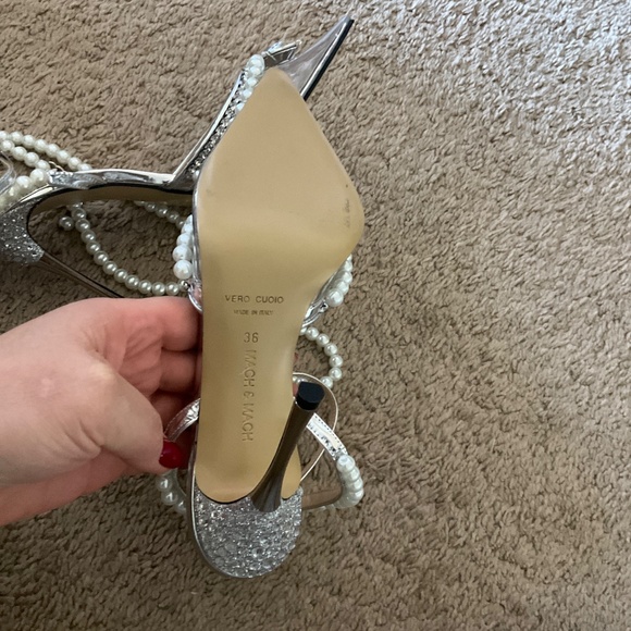 MACH & MACH Diamond of Elizabeth Embellished PVC Patent-Leather Heels - Picture 9 of 10